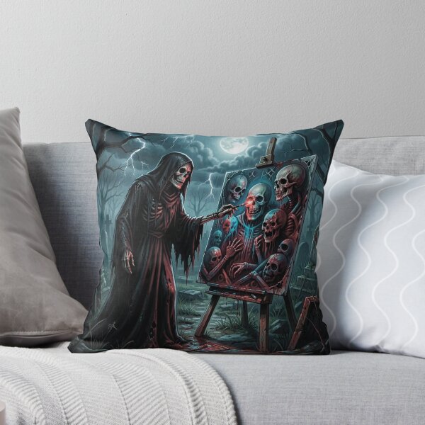 Item preview, The Grim Reaper is painting a picture in the cemetery. Night of the Living Dead. designed and sold by MagelliShop.