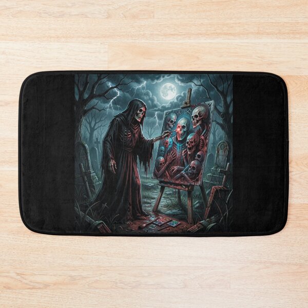 Item preview, The Grim Reaper is painting a picture in the cemetery. Night of the Living Dead. designed and sold by MagelliShop.