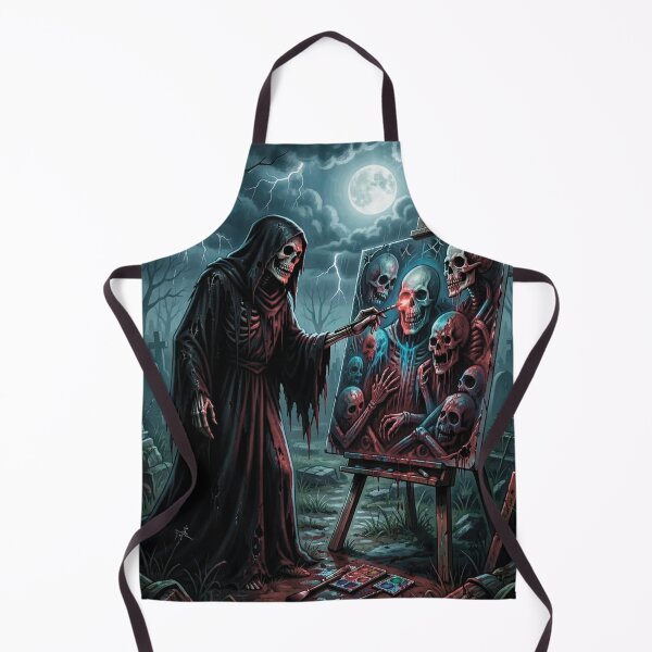 Item preview, The Grim Reaper is painting a picture in the cemetery. Night of the Living Dead. designed and sold by MagelliShop.