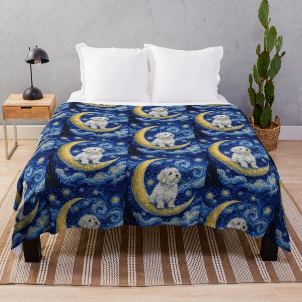 Item preview, Funny Coton de Tulear Starry Night Painting Cute Moon Stars Mom Dad Kids designed and sold by FurryHavenPH.