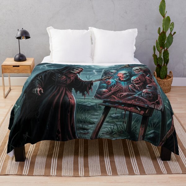 Item preview, The Grim Reaper is painting a picture in the cemetery. Night of the Living Dead. designed and sold by MagelliShop.