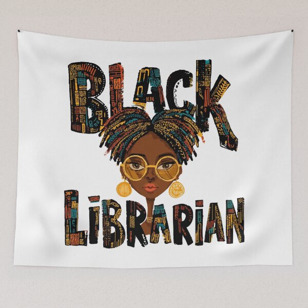 Item preview, Black Librarian African print text Design designed and sold by RichardRags.