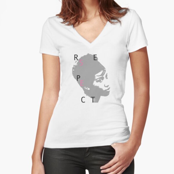 Aretha Franklin Respect T-shirt moulant col V