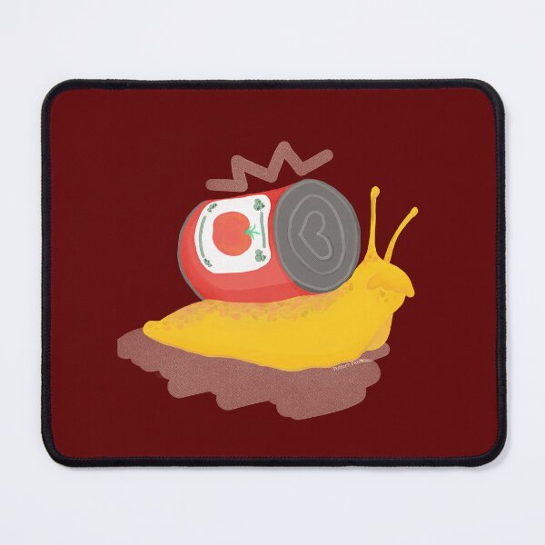 Item preview, Orange Snail Carrying Tomato Soup Can — Whimsical Food Art Print designed and sold by potterspatch.