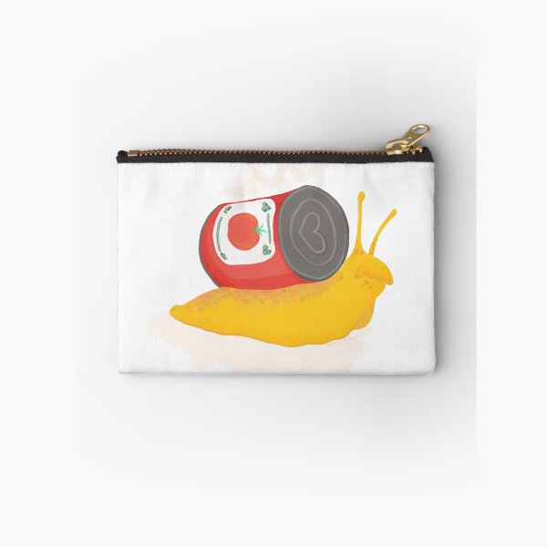 Item preview, Orange Snail Carrying Tomato Soup Can — Whimsical Food Art Print designed and sold by potterspatch.