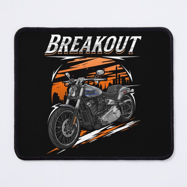 Item preview, Motorcycle Breakout 2024 Atlas Silver Metallic for Motorcycle Riders designed and sold by MotoApparelHub.
