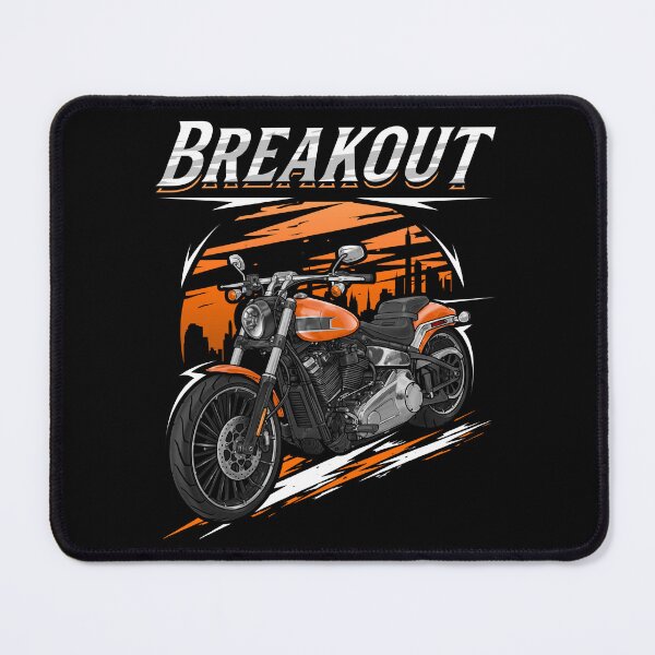 Item preview, Motorcycle Breakout 2024 Baja Orange for Motorcycle Riders designed and sold by MotoApparelHub.