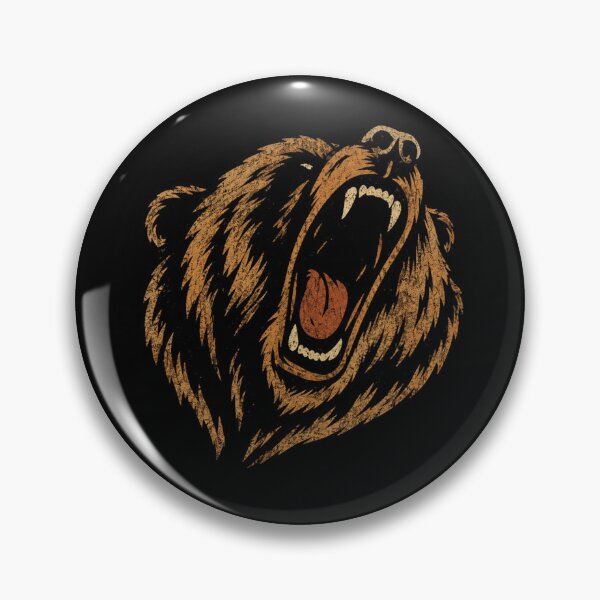 Item preview, Fierce Roaring Bear Retro Vintage Wild Animal  designed and sold by Moizento.