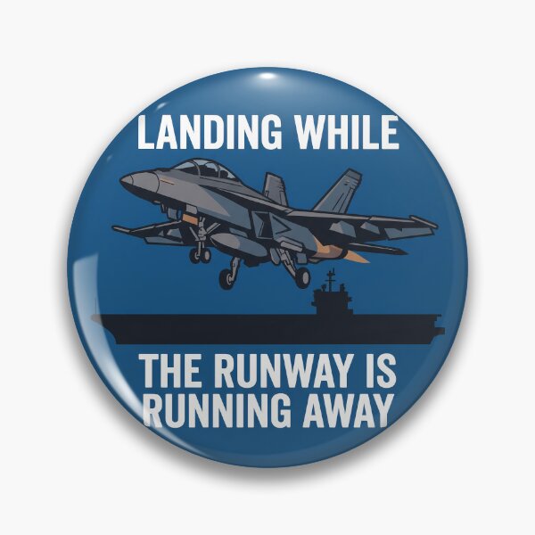 Item preview, F-18 Landing Naval Aviation Humor designed and sold by ArtDreams92.