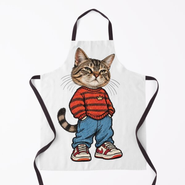 Item preview, Tabby Cat in Streetwear Outfit designed and sold by Snurly.