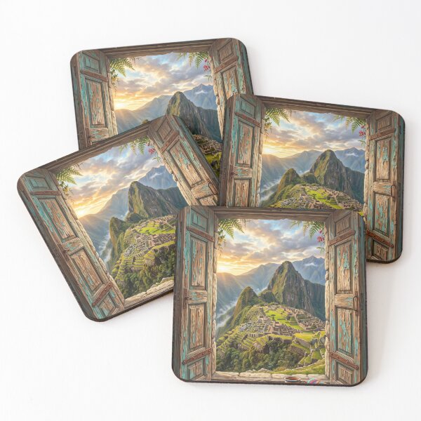 Item preview, Machu Picchu Misty Sunrise Window View designed and sold by Ada’s Mystic Atelier .