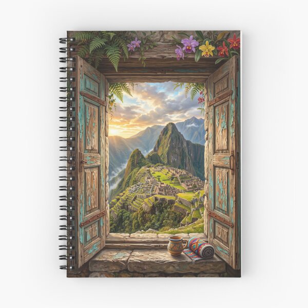 Item preview, Machu Picchu Misty Sunrise Window View designed and sold by Ada’s Mystic Atelier .