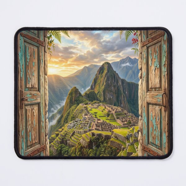 Item preview, Machu Picchu Misty Sunrise Window View designed and sold by Ada’s Mystic Atelier .