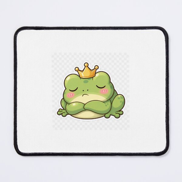 Item preview, Sleepy Frog with Tiny Crown – Cute Kawaii Frog Sticker designed and sold by SakuraHQ.