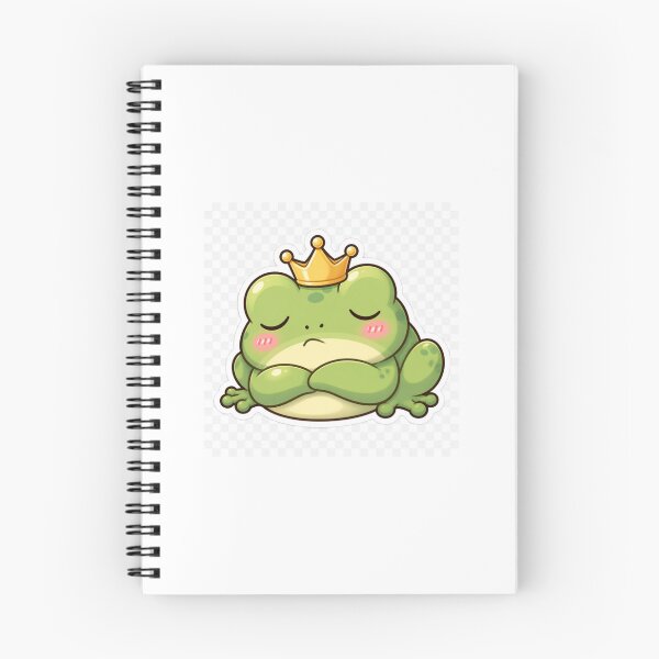 Item preview, Sleepy Frog with Tiny Crown – Cute Kawaii Frog Sticker designed and sold by SakuraHQ.