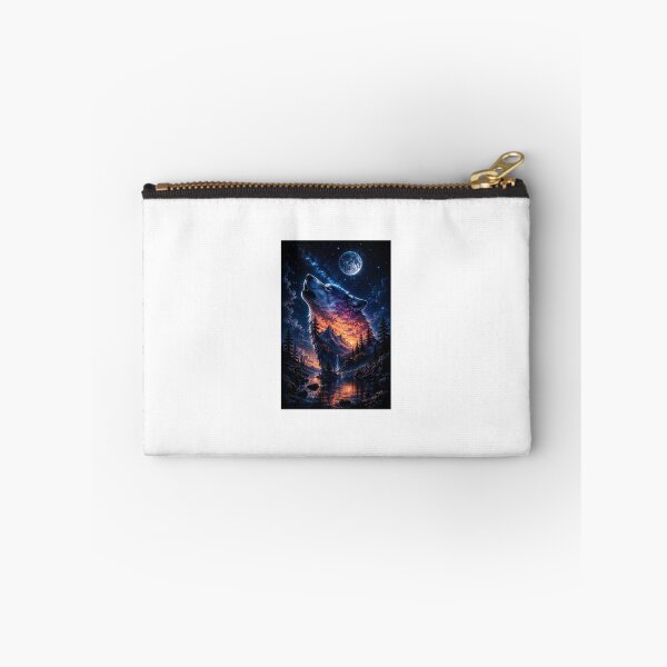 Item preview, Echoes of the Wild: Howling Wolf Mountain Sunset Double Exposure designed and sold by Ak-art-shop.