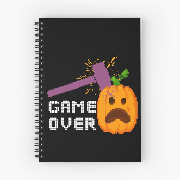 Item preview, Game Over Pixel Pumpkin Smash Retro Halloween Gamer | Light Ink Edition designed and sold by SunandShade.