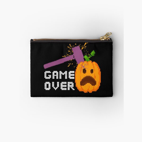 Item preview, Game Over Pixel Pumpkin Smash Retro Halloween Gamer | Light Ink Edition designed and sold by SunandShade.