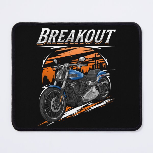 Item preview, Motorcycle Breakout 2024 Blue Burst for Motorcycle Riders designed and sold by MotoApparelHub.