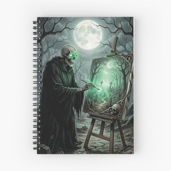 Item preview, The Grim Reaper is painting a picture in the cemetery. Night of the Living Dead. designed and sold by MagelliShop.