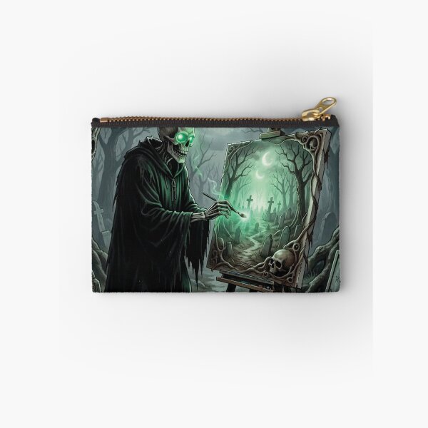 Item preview, The Grim Reaper is painting a picture in the cemetery. Night of the Living Dead. designed and sold by MagelliShop.