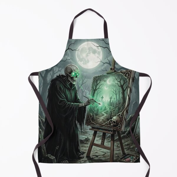 Item preview, The Grim Reaper is painting a picture in the cemetery. Night of the Living Dead. designed and sold by MagelliShop.