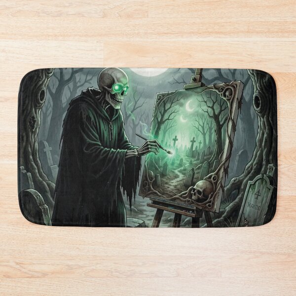 Item preview, The Grim Reaper is painting a picture in the cemetery. Night of the Living Dead. designed and sold by MagelliShop.