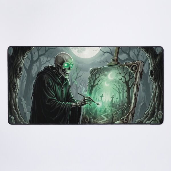 Item preview, The Grim Reaper is painting a picture in the cemetery. Night of the Living Dead. designed and sold by MagelliShop.
