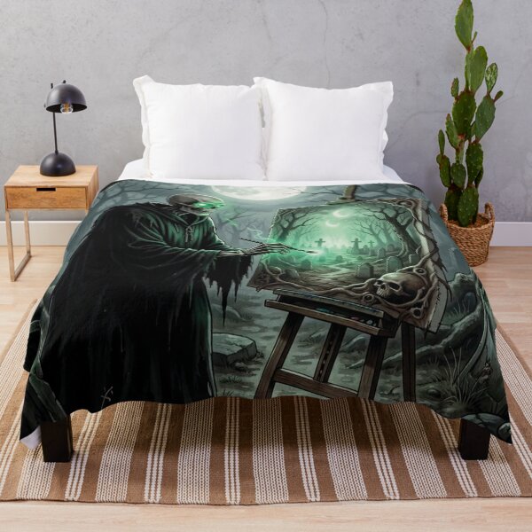 Item preview, The Grim Reaper is painting a picture in the cemetery. Night of the Living Dead. designed and sold by MagelliShop.