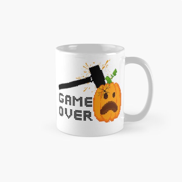 Item preview, Game Over Pixel Pumpkin Smash Retro Halloween Gamer | Dark Ink Edition designed and sold by SunandShade.