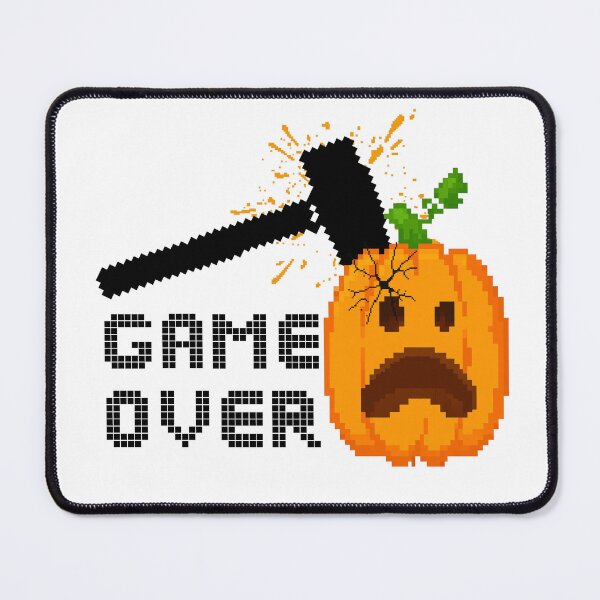 Item preview, Game Over Pixel Pumpkin Smash Retro Halloween Gamer | Dark Ink Edition designed and sold by SunandShade.