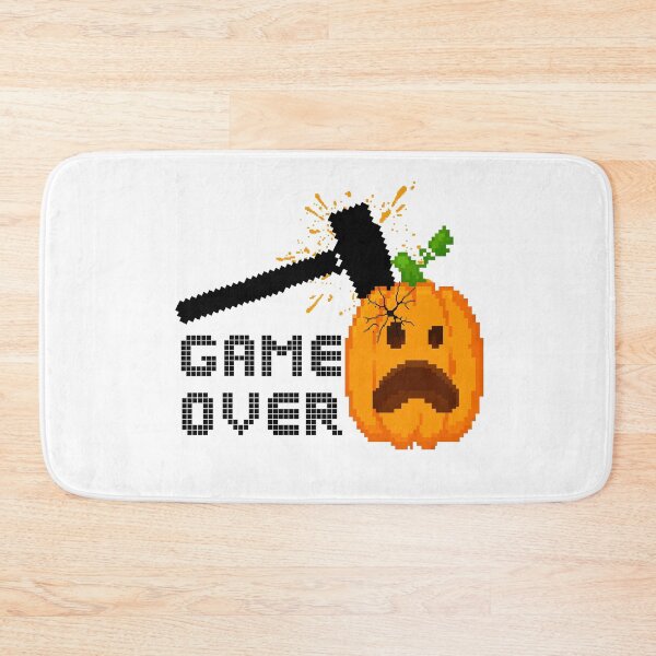 Item preview, Game Over Pixel Pumpkin Smash Retro Halloween Gamer | Dark Ink Edition designed and sold by SunandShade.