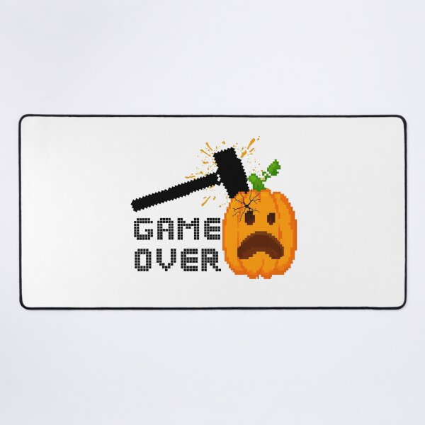 Item preview, Game Over Pixel Pumpkin Smash Retro Halloween Gamer | Dark Ink Edition designed and sold by SunandShade.