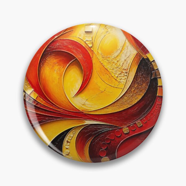 Item preview, Golden Swirls of Red Abstract Art designed and sold by Harmonic_Layers.