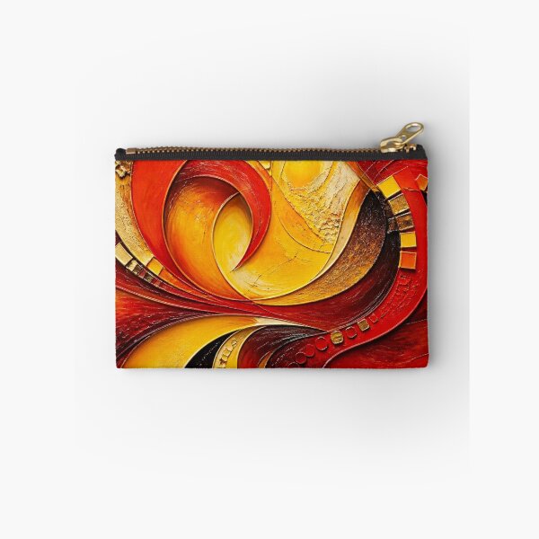 Item preview, Golden Swirls of Red Abstract Art designed and sold by Harmonic_Layers.
