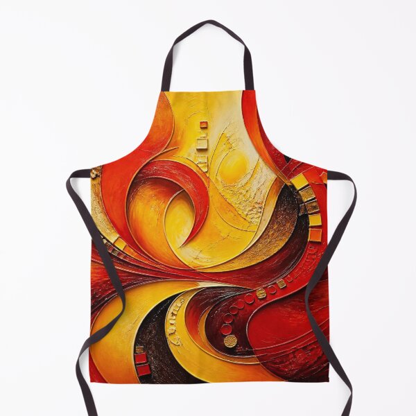 Item preview, Golden Swirls of Red Abstract Art designed and sold by Harmonic_Layers.