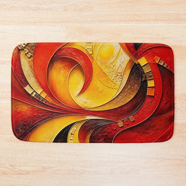 Item preview, Golden Swirls of Red Abstract Art designed and sold by Harmonic_Layers.