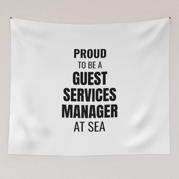 Item preview, Proud to be a Guest Services Manager at Sea (Black) designed and sold by ShipCrewNation.