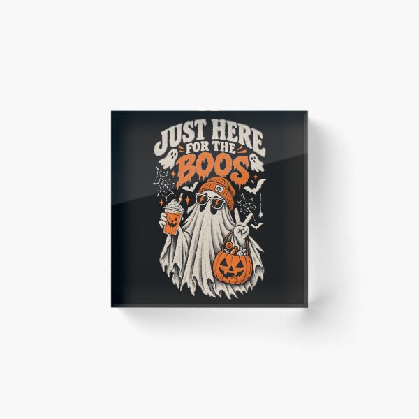 Item preview, Just Here for the Boos Retro Halloween Ghost designed and sold by Sunday.Supply.