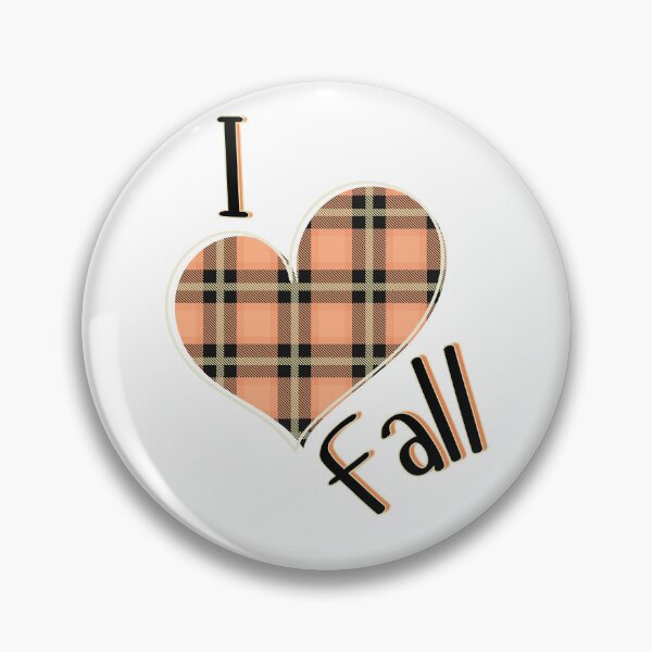 Item preview, I Heart Fall Tartan Plaid Heart Vintage Autumn | Dark Ink Edition designed and sold by SunandShade.