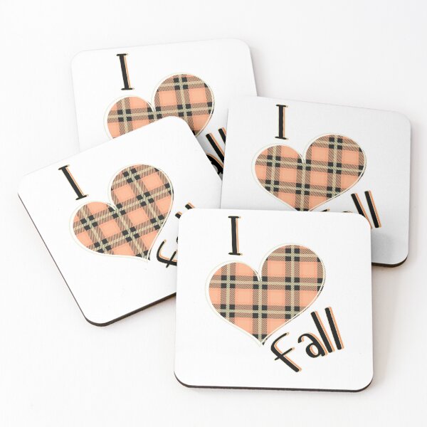 Item preview, I Heart Fall Tartan Plaid Heart Vintage Autumn | Dark Ink Edition designed and sold by SunandShade.