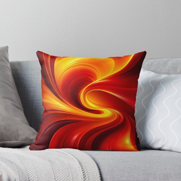 Item preview, Fiery Red and Gold Abstract Waves designed and sold by Harmonic_Layers.