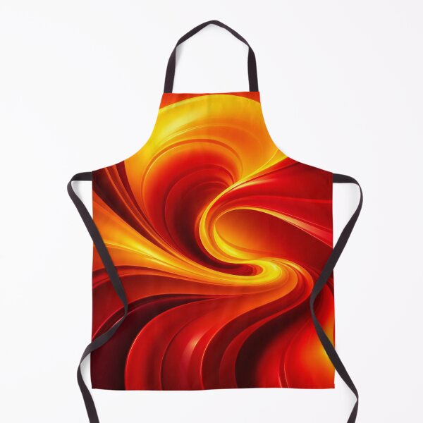 Item preview, Fiery Red and Gold Abstract Waves designed and sold by Harmonic_Layers.