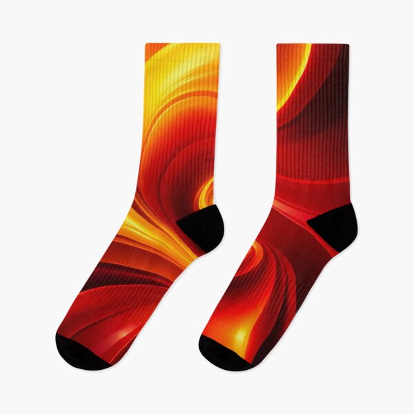 Item preview, Fiery Red and Gold Abstract Waves designed and sold by Harmonic_Layers.