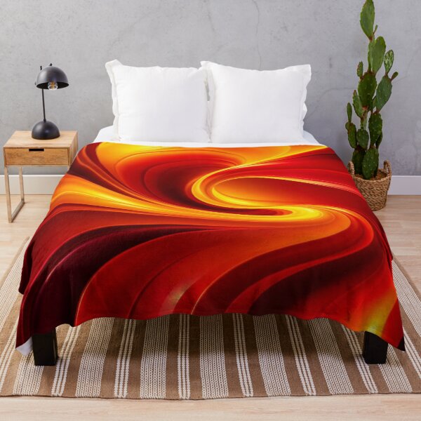 Item preview, Fiery Red and Gold Abstract Waves designed and sold by Harmonic_Layers.