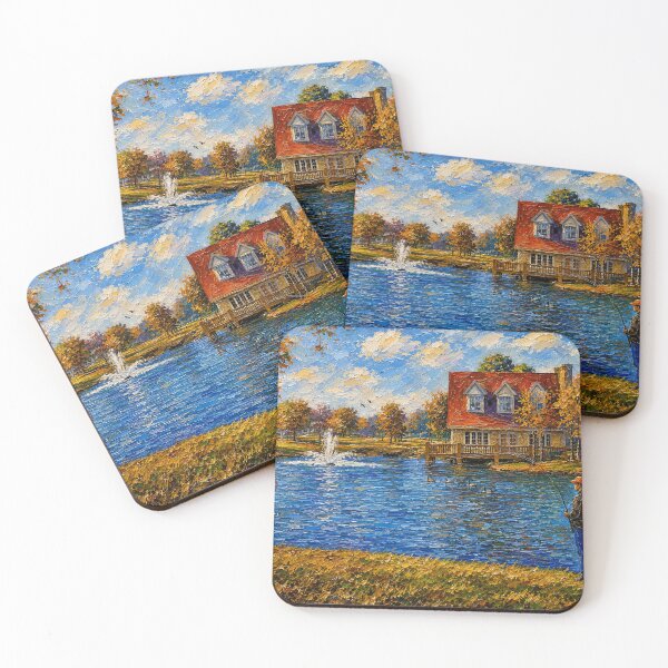 Item preview, Fishing at the Cottage Pond designed and sold by SuperCoolDuds.
