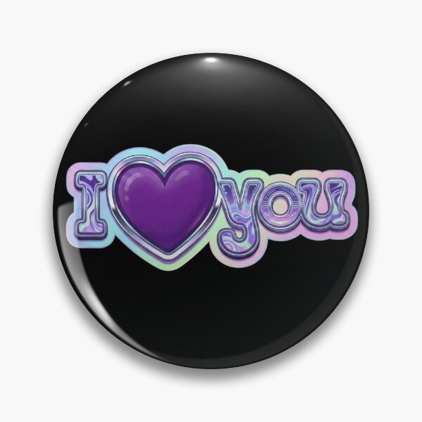 Item preview, I Purple Heart You Cute Kpop Aesthetic Minimalist Design / Y2k / Kpop Fan Stan Tshirts, stickers, mugs, pins, phone cases etc.  designed and sold by TeenLake.