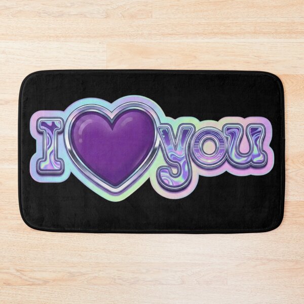 Item preview, I Purple Heart You Cute Kpop Aesthetic Minimalist Design / Y2k / Kpop Fan Stan Tshirts, stickers, mugs, pins, phone cases etc.  designed and sold by TeenLake.