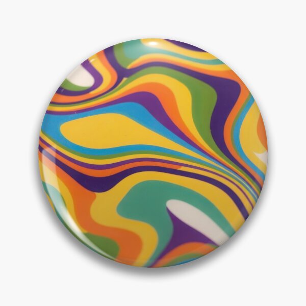 Item preview, Vibrant Psychedelic Retro 70s Liquid Marble Swirl Wall Art Colorful Groovy Abstract Waves Pattern Print in Rainbow Tones designed and sold by SurfaceCraft Studio.