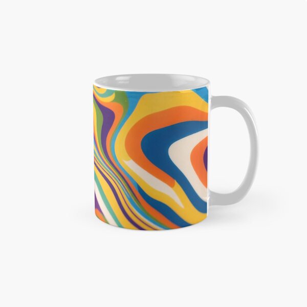 Item preview, Vibrant Psychedelic Retro 70s Liquid Marble Swirl Wall Art Colorful Groovy Abstract Waves Pattern Print in Rainbow Tones designed and sold by SurfaceCraft Studio.